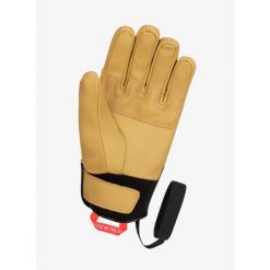 Rękawiczki damskie Salewa Ortles AM Leather Gloves. Brązowe rękawiczki damskie Salewa, bez wzorów, sportowe. W wyprzedaży za 356.55 zł.