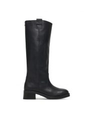 Steve Madden Kozaki Banner SM11003092 Czarny. Czarne kozaki damskie Steve Madden, ze skóry, bez obcasa, na płaskiej podeszwie. Za 689.99 zł.