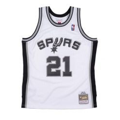 Koszulka Nba San Antonio Spurs Tim Duncan. Białe koszulki sportowe męskie Mitchell & Ness, bez wzorów, bez kołnierzyka, bez ramiączek, do koszykówki. Za 499.00 zł.