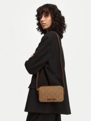 Calvin Klein Torebka Emblem Aop Jacquard Camera Bag LV04F3533G Brązowy. Brązowe listonoszki damskie Calvin Klein, bez wzorów, z materiału, bez dodatków. Za 449.99 zł.