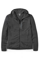 Bluza trekkingowa męska Ascendor Light Hoody. Czarne bluzy męskie RAB, l, bez wzorów, z hardshellu, z kapturem. Za 449.99 zł.