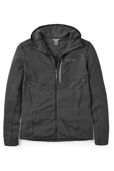 Bluza trekkingowa męska Ascendor Light Hoody. Czarne bluzy męskie RAB, m, bez wzorów, z hardshellu, z kapturem. Za 449.99 zł.