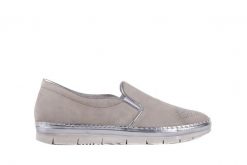 Trampki Bayla-131 3912 Perla, Beż, Skóra naturalna - 40. Szare trampki i tenisówki damskie Bayla, z aplikacjami, z gumy, bez zapięcia. W wyprzedaży za 89.10 zł.