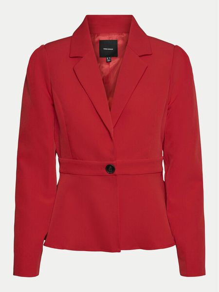 Vero Moda Marynarka Tahina 10318703 Czerwony Slim Fit. Czerwone żakiety damskie Vero Moda, bez wzorów, z syntetyku. Za 169.99 zł.