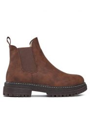 Roxy Sztyblety ARJB700754 Brązowy. Brązowe botki damskie Roxy, ze skóry, bez obcasa, na płaskiej podeszwie, bez zapięcia. Za 379.99 zł.