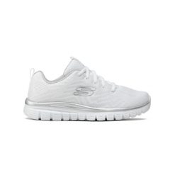 Buty na co dzień na trening damskie SKECHERS GRACEFUL GET CONECTED siateczka. Białe obuwie sportowe damskie Skechers, bez wzorów, na fitness i siłownię. Za 226.00 zł.