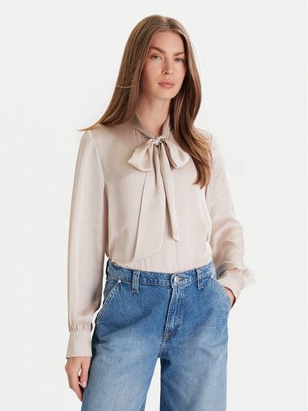 JOOP! Koszula 58 254B58Bow 30048645 Beżowy Regular Fit. Brązowe bluzki damskie JOOP!, bez wzorów, z syntetyku, bez kołnierzyka, bez ramiączek. Za 609.99 zł.