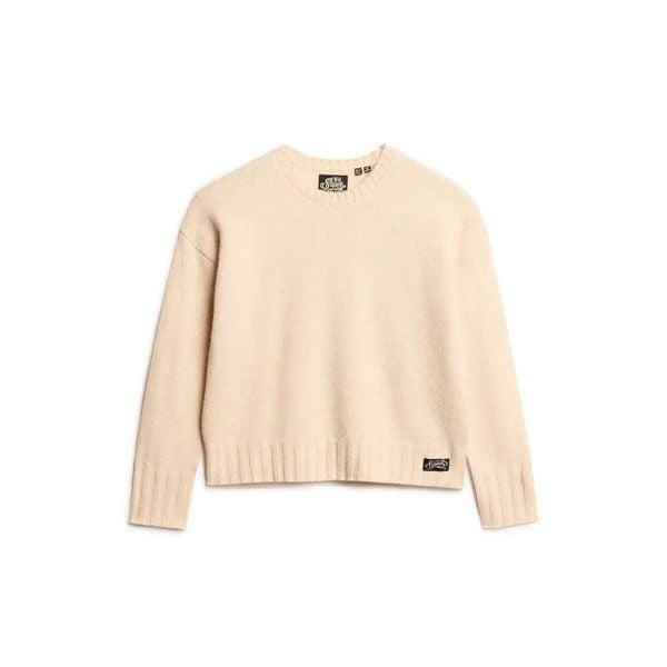 Sweter damski Superdry Essential. Czerwone swetry damskie Superdry., l, z aplikacjami, z dzianiny, klasyczne, bez kołnierzyka, bez ramiączek, bez kaptura. Za 268.60 zł.