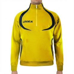 Kurtka do biegania męska Algieria z kapturem żółto-niebieska. Niebieskie kurtki męskie Legea, m, bez wzorów, z bawełny, bez kaptura. Za 64.00 zł.