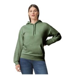 Bluza Z Kapturem Dla Dorosłych Unisex Softstyle Fleece Midweight. Zielone bluzy męskie Gildan, m, bez wzorów, z kapturem. Za 119.99 zł.