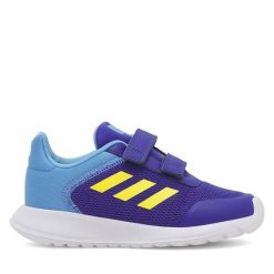 Sneakersy adidas. Niebieskie trampki i tenisówki chłopięce Adidas, bez wzorów, bez zapięcia. Za 149.99 zł.