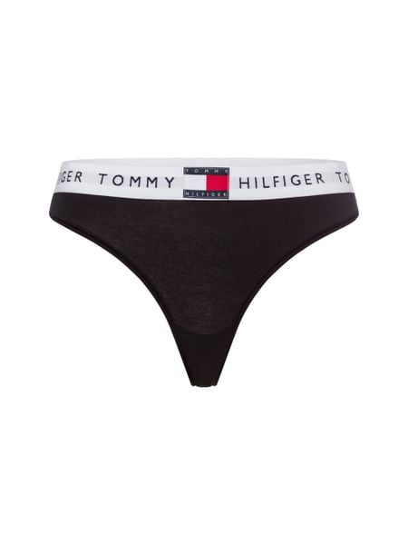 Tommy Hilfiger Stringi - Stringi klasyczne Kobiety Bawełna czarny, XL. Czarne stringi damskie Tommy Hilfiger, xl, bez wzorów, z bawełny. Za 59.95 zł.