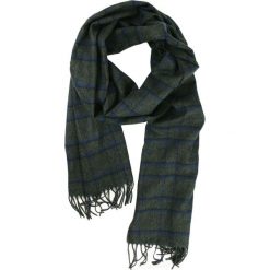 Popielaty Elegancki Szalik Firmy V.Fraas - Cashmink - w Kratkę, z Frędzlami. Szare szaliki męskie V. Fraas, bez wzorów, z materiału. Za 59.00 zł.