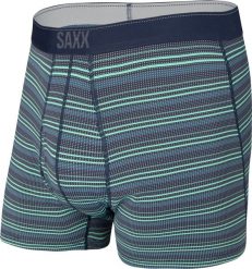 SAXX Bokserki męskie SAXX QUEST BOXER BRIEF FLY GREEN SUNRISE STRIPE S. Zielone bokserki męskie Saxx, m, bez wzorów. Za 103.99 zł.