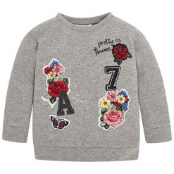 Bluza w kolorze szarym. Bluzy dla dziewczynek marki Mayoral. W wyprzedaży za 75.95 zł.