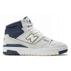 Buty do chodzenia męskie New Balance BB650RVN. Białe eleganckie półbuty New Balance, z materiału, eleganckie, za kostkę, bez zapięcia. Za 489.99 zł.