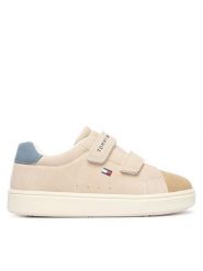 Tommy Hilfiger Sneakersy Low Cut Velcro Sneaker T1X9-35218-1959 M Beżowy. Brązowe trampki i tenisówki chłopięce Tommy Hilfiger, bez wzorów, ze skóry, bez zapięcia. Za 279.99 zł.