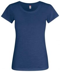 Clique Slub-T Women koszulka damska 100% bawełna blue melange. Niebieskie t-shirty damskie CLIQUE, m, bez wzorów, z bawełny, bez kołnierzyka. Za 116.79 zł.