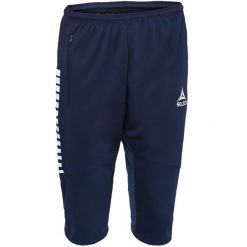 Spodnie piłkarskie 3/4 męskie Select Argentina granatowe. Niebieskie krótkie spodenki sportowe męskie Select, m, bez wzorów, do piłki nożnej. W wyprzedaży za 106.45 zł.