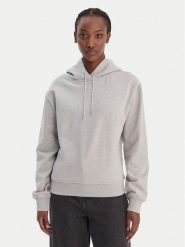 Calvin Klein Jeans Bluza LV047C224G Szary Regular Fit. Szare bluzy damskie Calvin Klein Jeans, m, bez wzorów, z bawełny, bez kaptura. Za 409.99 zł.