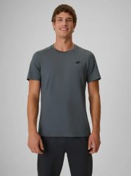 T-shirt treningowy z wykończeniem szybkoschnącym męski 4F 4FWAW26TFTSM2355. Czerwone t-shirty męskie 4f, m, bez wzorów, z dzianiny, klasyczne, bez kołnierzyka. Za 79.99 zł.