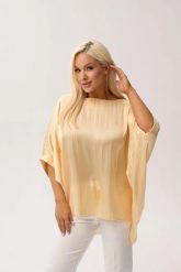 Kimonowa bluzka Vanilla Breeze PLUS SIZE XXL OVERSIZE WIOSNA. Białe tuniki damskie Moda Size Plus Iwanek, plus size, bez wzorów, z elastanu, eleganckie, bez kołnierzyka, plus size, bez ramiączek. Za 169.90 zł.