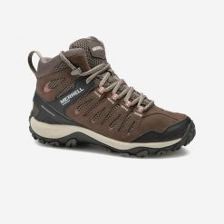 Buty turystyczne damskie Crosslander Mid wodoodporne. Brązowe trekkingi damskie Merrell, trekkingowe. Za 469.99 zł.