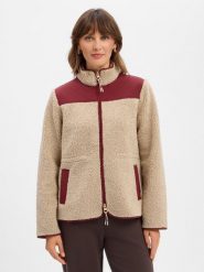 MOS MOSH Damowa kurtka z futerka typu teddy Kobiety beżowy|wielokolorowy, XS. Brązowe kurtki damskie Mos Mosh, xs, bez wzorów, bez kaptura. Za 649.95 zł.