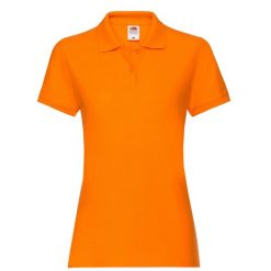 Damska Koszulka Polo Premium. Brązowe koszulki sportowe damskie Fruit of the Loom, xl, bez wzorów, bez kołnierzyka, bez ramiączek. Za 67.99 zł.