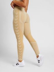 Legginsy damskie Hummel MT Lulu. Brązowe legginsy damskie Hummel, l, bez wzorów, z dzianiny, z standardowym stanem, na fitness i siłownię. Za 175.00 zł.