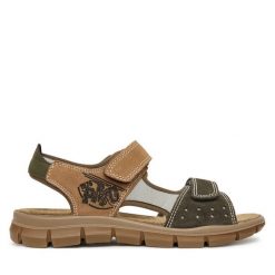 Sandały Primigi. Brązowe sandały chłopięce Primigi, bez zapięcia. Za 279.99 zł.