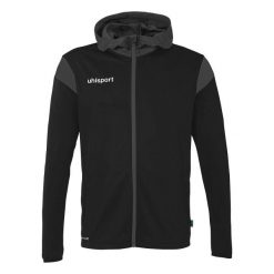Bluza dresowa z kapturem Uhlsport Squad 27. Czarne bluzy męskie Uhlsport, xl, bez wzorów, z dresówki, z kapturem. Za 214.20 zł.
