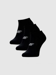 4F Skarpetki casual stopki (3-pack) damskie - czarne 35-38. Czarne skarpety damskie 4f, bez wzorów, z bawełny. Za 44.99 zł.