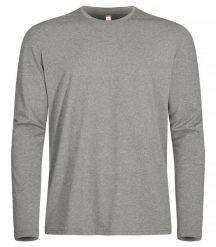Clique Basic Active-T L/S Koszulka z długim rękawem Szary melanż 100% poliester. Szare bluzki z długim rękawem męskie CLIQUE, l, bez wzorów, z dżerseju, bez kołnierzyka. Za 96.04 zł.