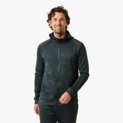 Sweter treningowy męski Swedemount Training Logo Zip Hood II szybkoschnący. Brązowe bluzy męskie SWEDEMOUNT, m, bez wzorów, z tkaniny, bez kaptura. W wyprzedaży za 224.99 zł.