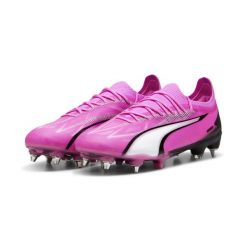 Buty piłkarskie męskie Puma Ultra Ultimate. Czerwone buty sportowe męskie Puma, z materiału, bez zapięcia, do piłki nożnej. Za 449.99 zł.