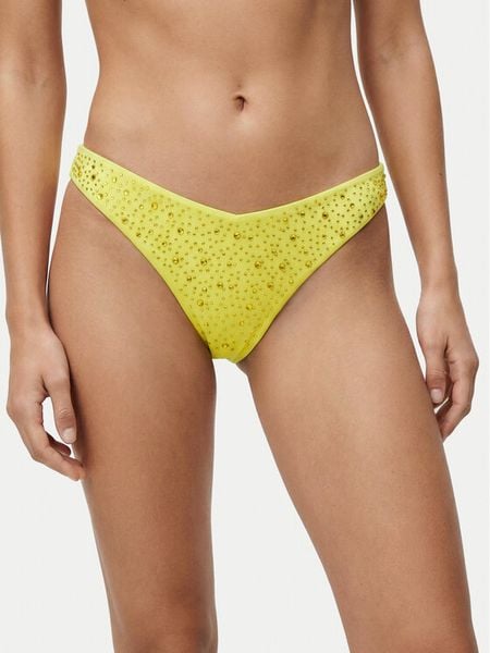 Guess Dół od bikini E6GO22 MC040 Zielony. Zielone bikini damskie Guess, m, z aplikacjami. Za 264.99 zł.
