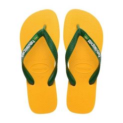 Klapki Havaianas Model 4110850 Kolor żółty. Zielone klapki męskie Havaianas, z gumy. Za 133.15 zł.