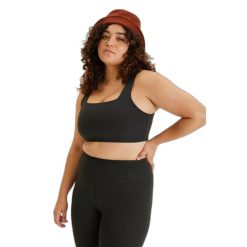 Biustonosz dla kobiet Girlfriend Collective Rib Tommy. Czarne biustonosze GIRLFRIEND COLLECTIVE, bez wzorów. Za 268.00 zł.