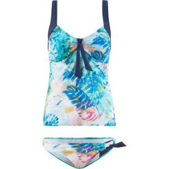 Tankini (2 części) bonprix turkusowy z nadrukiem. Niebieskie bikini damskie bonprix, z nadrukiem. Za 79.99 zł.