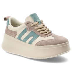 Sneakersy damskie Filippo, cholewka ze skóry naturalnej zamszowej z kontrastowymi panelami klasyczne sznurowanie masywna platformowa podeszwa, beżowe. Brązowe półbuty damskie Filippo, bez wzorów, ze skóry, klasyczne, bez obcasa, bez zapięcia. Za 206.90 zł.