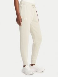 Under Armour Spodnie dresowe UA Icon Fleece 6001537 Beżowy Slim Fit. Brązowe spodnie dresowe damskie Under Armour, s, bez wzorów, z bawełny. Za 249.99 zł.