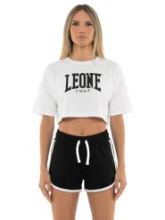 Koszulka damska z krótkim rękawem Never Without. Białe koszulki sportowe damskie LEONE 1947 APPAREL, m, bez wzorów, młodzieżowe, bez kołnierzyka. Za 147.35 zł.