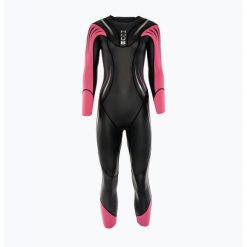 Pianka triathlonowa damska HUUB Surface 3.3 mm fluo pink. Czarne obuwie sportowe damskie Huub, bez wzorów, rowerowe. Za 1,099.00 zł.