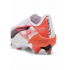 Damskie buty piłkarskie ULTRA 5 ULTIMATE FG PUMA White Black Glowing Red. Białe obuwie sportowe damskie Puma, bez wzorów, do piłki nożnej. W wyprzedaży za 699.00 zł.