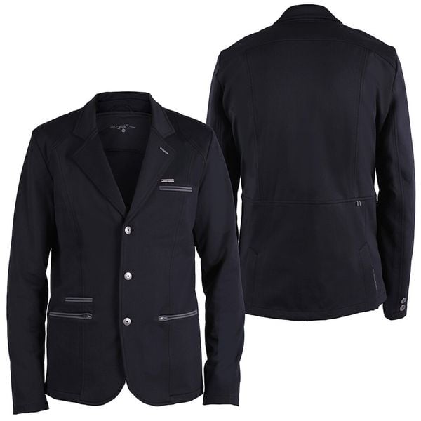 Kurtka do jazdy konnej QHP Perry. Czarne kurtki męskie QHP, m, z aplikacjami, z elastanu, klasyczne, bez kaptura. Za 485.00 zł.