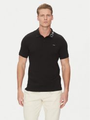 Calvin Klein Polo K10K114474 Czarny Regular Fit. Czarne koszulki polo męskie Calvin Klein, l, bez wzorów, z bawełny, bez ramiączek. Za 219.99 zł.