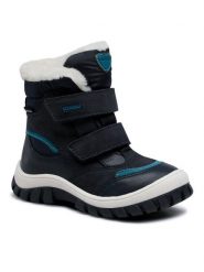 Lasocki Kids Śniegowce CI12-1797-24A Granatowy. Niebieskie buty zimowe chłopięce Lasocki Kids, bez wzorów, z nubiku, bez zapięcia. Za 199.99 zł.