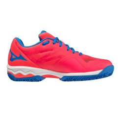 Buty do padla damskie Mizuno Wave Exceed Light CC Padel. Czerwone obuwie sportowe damskie Mizuno, bez wzorów, mizuno wave. Za 229.99 zł.