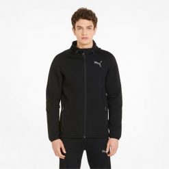 Bluza dresowa męska Puma EVOSTRIPE. Czarne bluzy męskie Puma, m, bez wzorów, z dresówki, bez kaptura. Za 231.99 zł.
